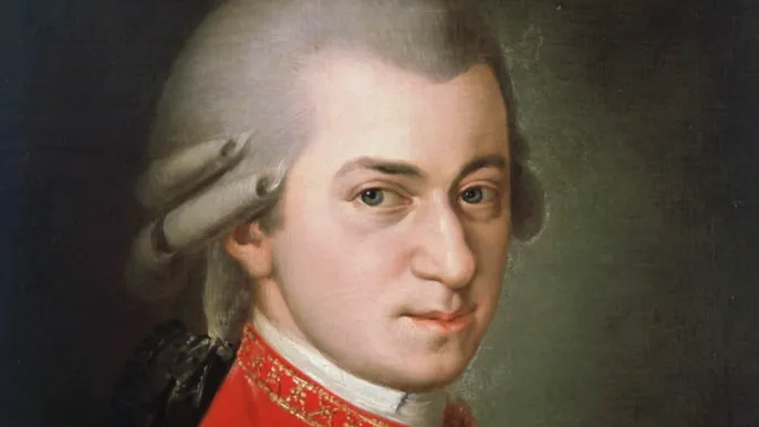 Wikimedia Commons, Posthumous portrait  of Wolfga : Posthumous portrait of Wolfgang Amadeus Mozart by Barbara Krafft, 1819